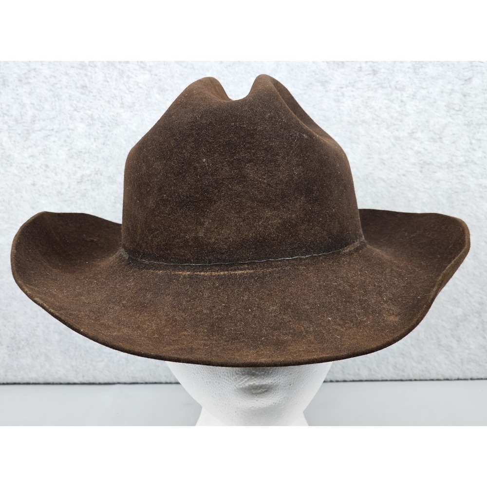 Stetson XXX6XXX 100% Pure Fur Felt Brown Hat 3.25" Brim Size 6 7/8